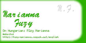 marianna fuzy business card